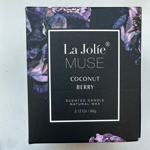 La Jolie MUSE Coconut Berry Scented Candle - Black and Purple